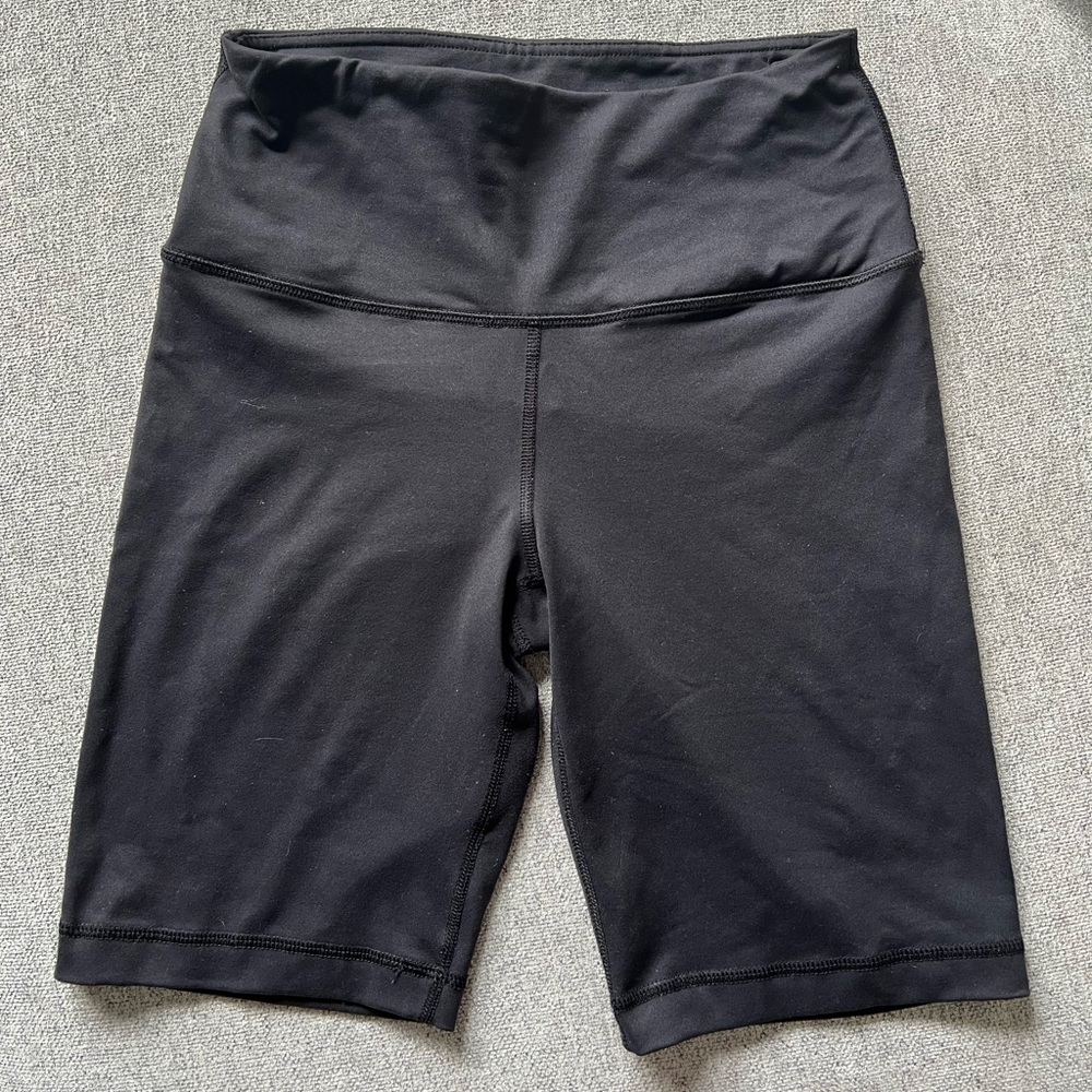 women's black biker shorts